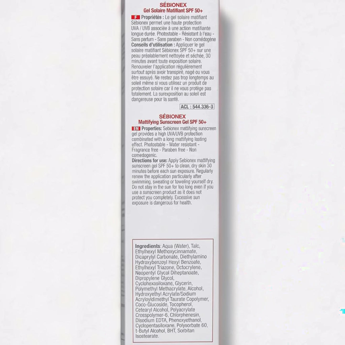ACM SEBIONEX MATTIFYING GEL SPF 50 40ML