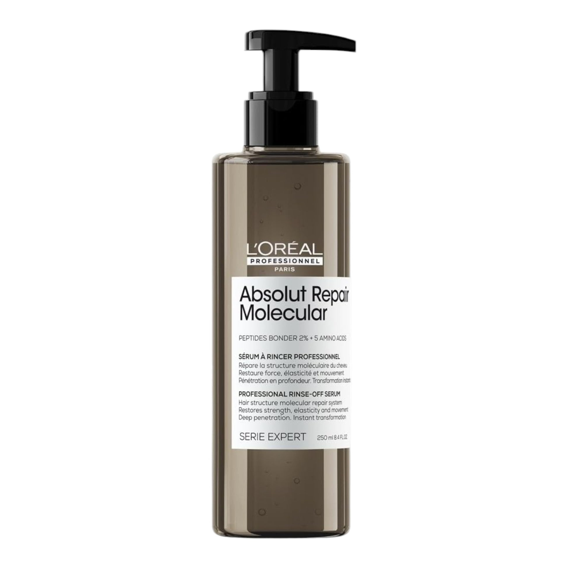 Elia World L'Oréal Professionnel Absolut Repair Molecular serum with peptides and amino acids for damaged hair.